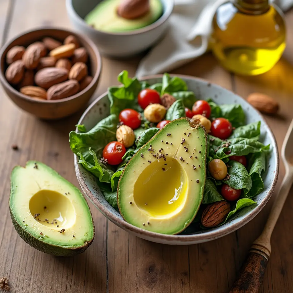 A radiant, healthy-looking woman in her 50s, standing in a bright, cozy kitchen, holding a basket filled with fresh, colorful vegetables like bell peppers, tomatoes, and leafy greens. She smiles warmly, symbolizing vitality and wellness. This image represents the essence of the 5-day menopause diet plan, which focuses on nutrient-dense, whole foods to support metabolism, balance hormones, and promote natural weight loss during menopause.